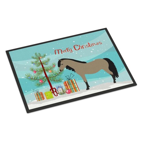 Carolines Treasures Welsh Pony Horse Christmas Indoor or Outdoor Mat, 24 x 36 in. BB9277JMAT